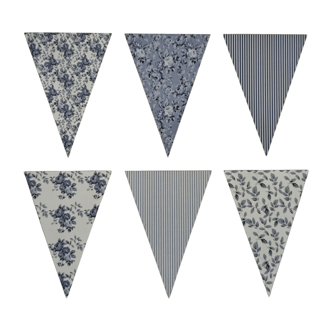 DIY-blue-floral-bunting