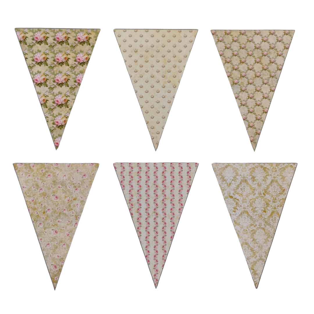 DIY Yellow Floral Paper Bunting