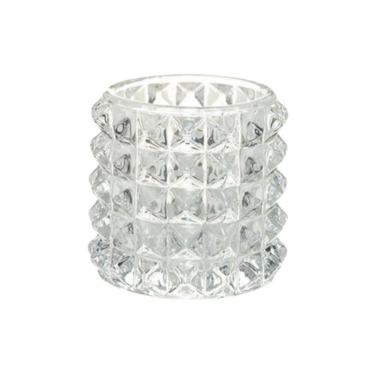 Glass Faceted Votive