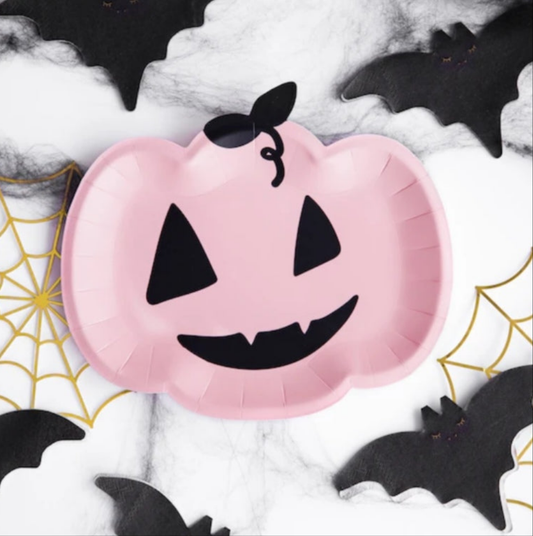 Pink Pumpkin Plates