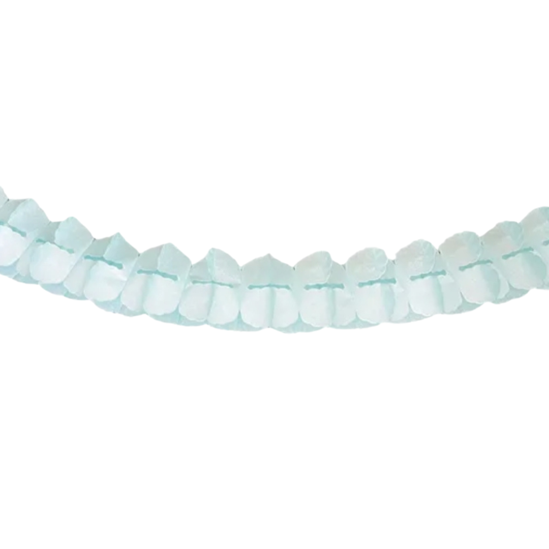 Light blue paper garland