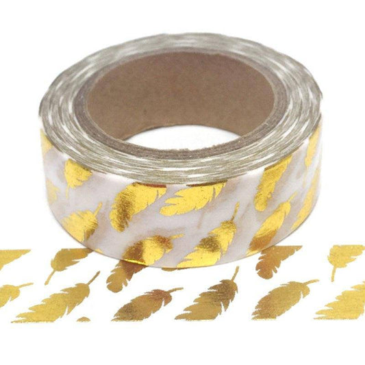 Metallic_Gold_Feathers Washi Tape