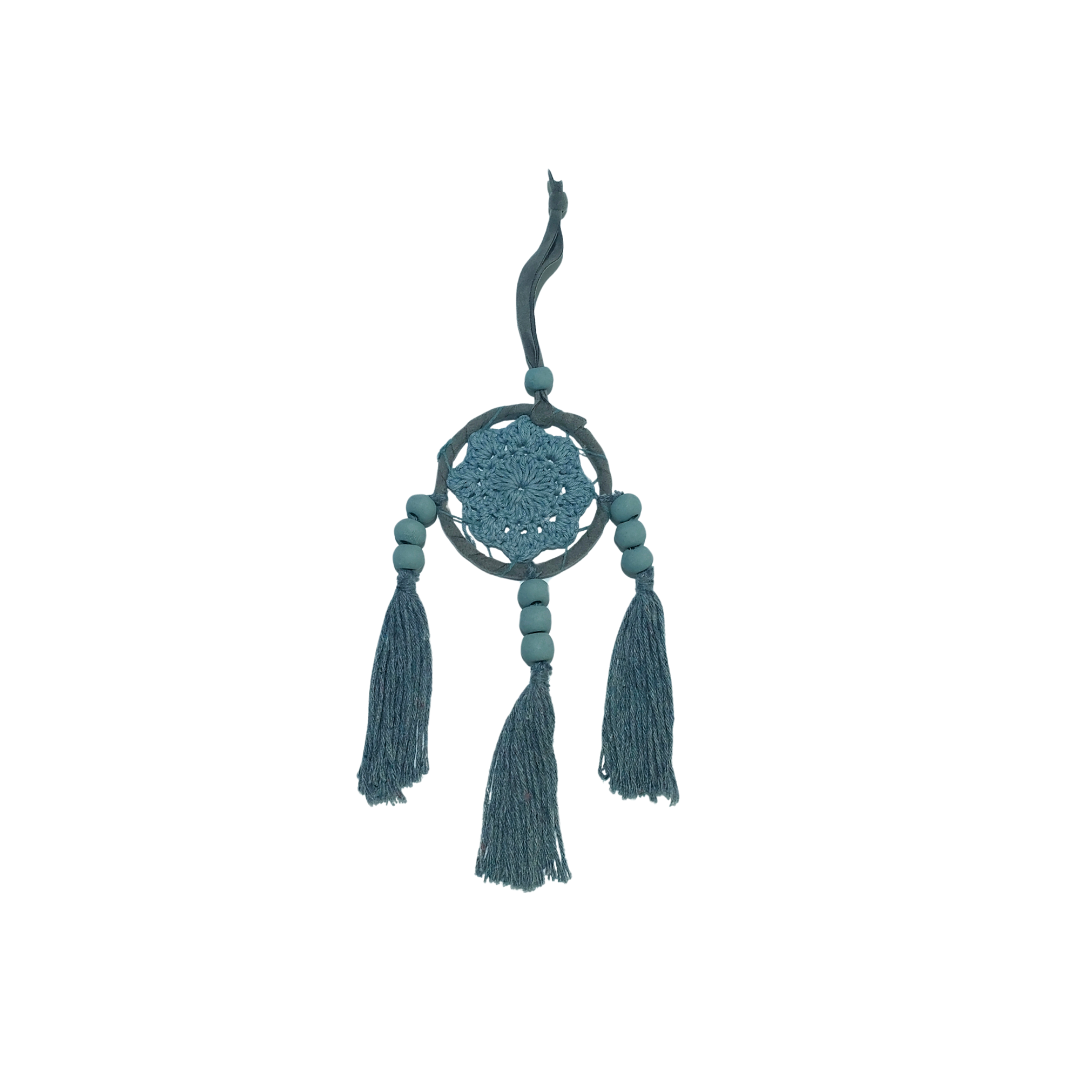 Mini Grey Crochet Dream Catcher