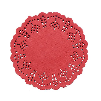 Mini Red Doilie