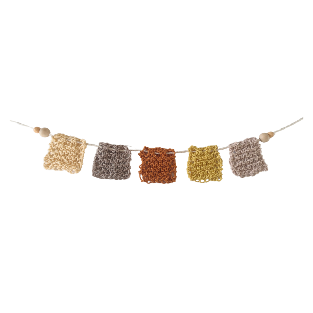 Mini Rustic Hand-Knitted Bunting D
