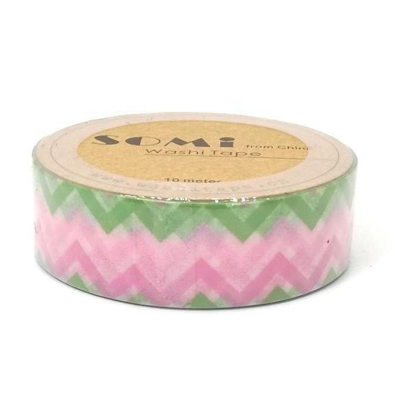 Pink_and_Green_Chevron Washi Tape