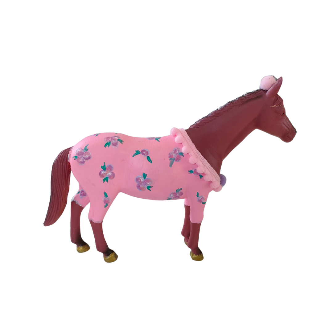 Pink horse Cake Topper
