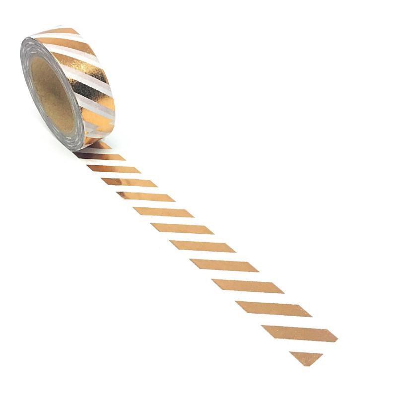 Rose_Gold_Diagonal_Stripe Washi Tape