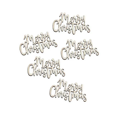 Wooden Merry Christmas Table Confetti