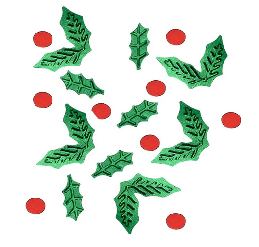Christmas Holly Shaped Table Confetti
