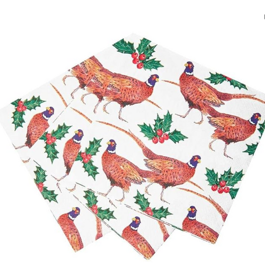 Pheasant Christmas Napkins