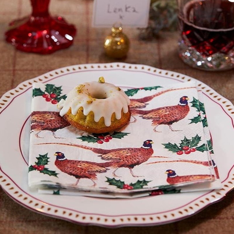 Pheasant Christmas Napkins