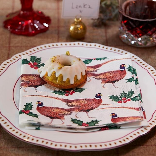 Pheasant Christmas Napkins