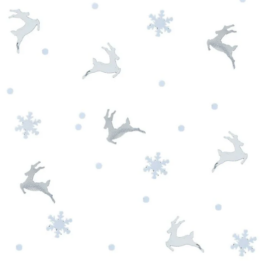 Silver Stag And Snowflake Confetti