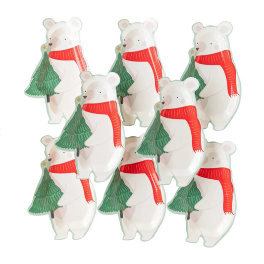 Christmas Polar Bear Plates
