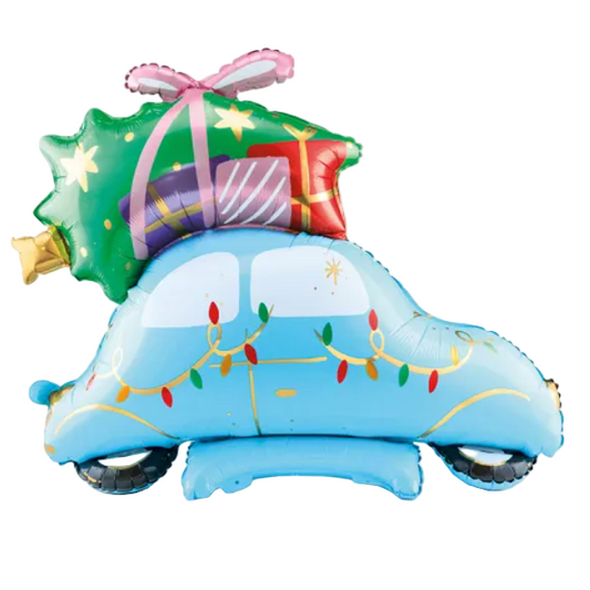 Standing foil balloon Christmas Car