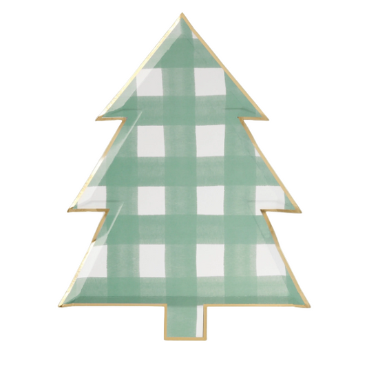 Christmas tree paper plates
