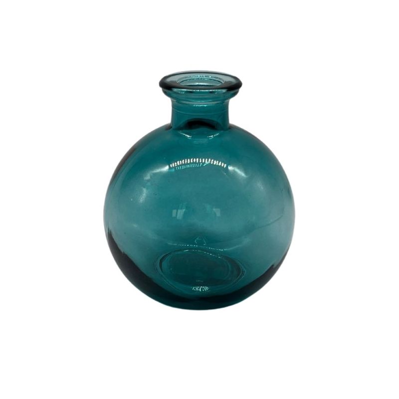 Smooth Round Blue Bud Vase