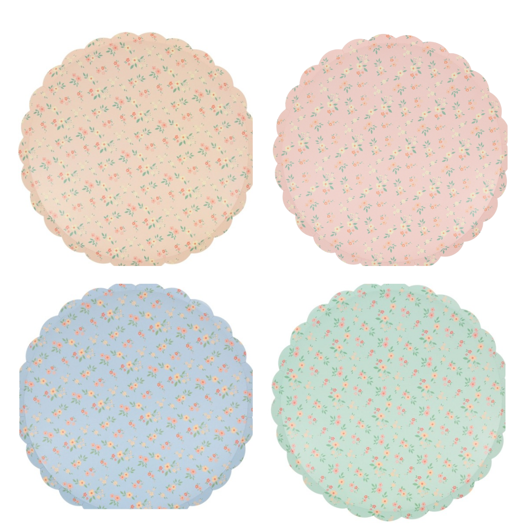 Vintage Ditsy Floral Plates