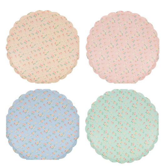 Vintage Ditsy Floral  Plates