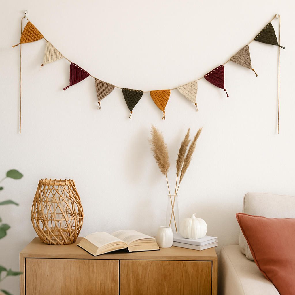 boho crocheted bunting