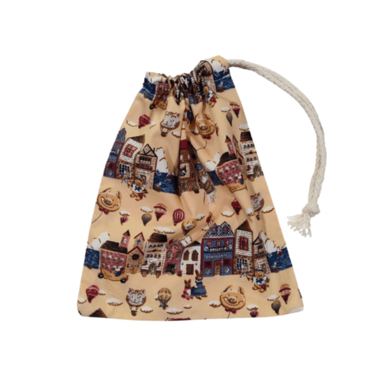 fabric-drawstring-bag-maize-houses-Méli-Mélo