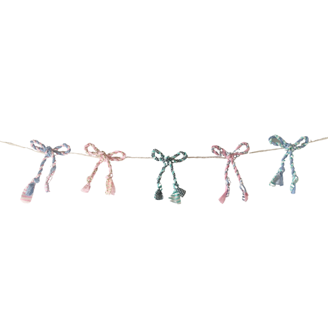 fabric twine bow garland