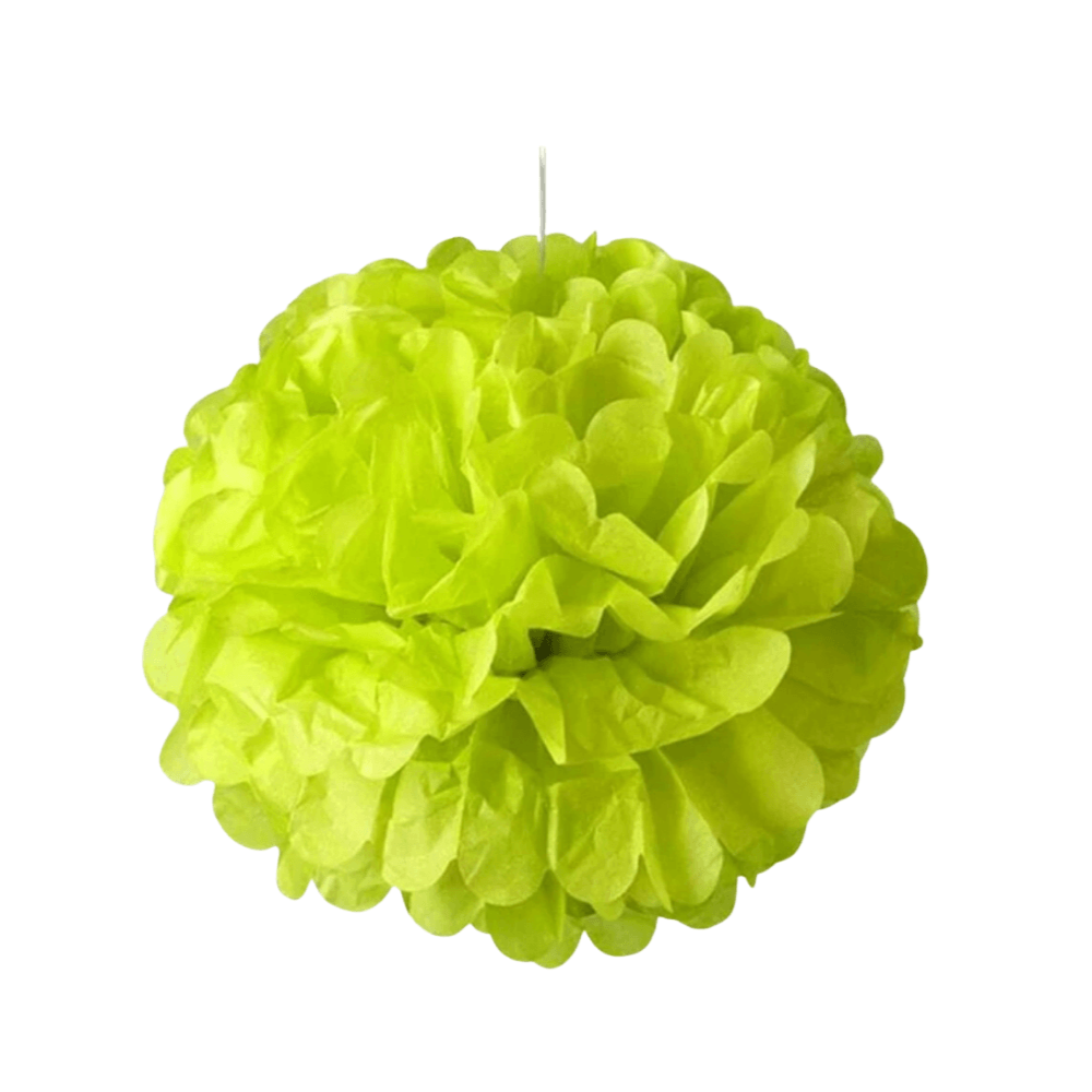 lime-green pom pom