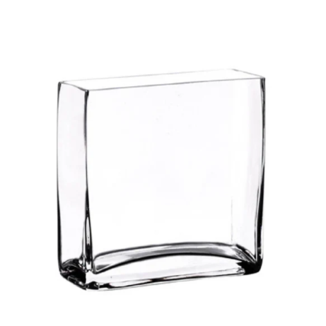 rectangular glass vase