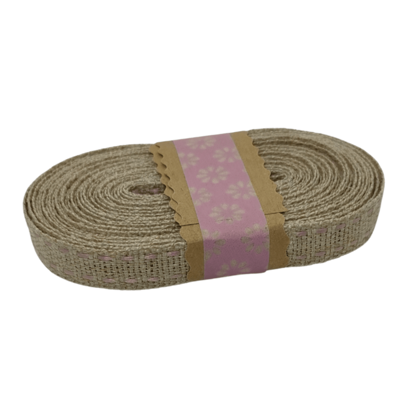 ribbon-flax-saddle-stitch-natural-pink