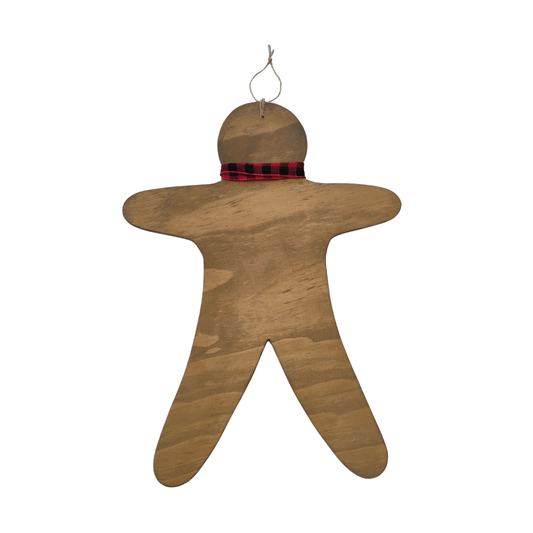 Wooden Gingerbread Man Hanging Decor