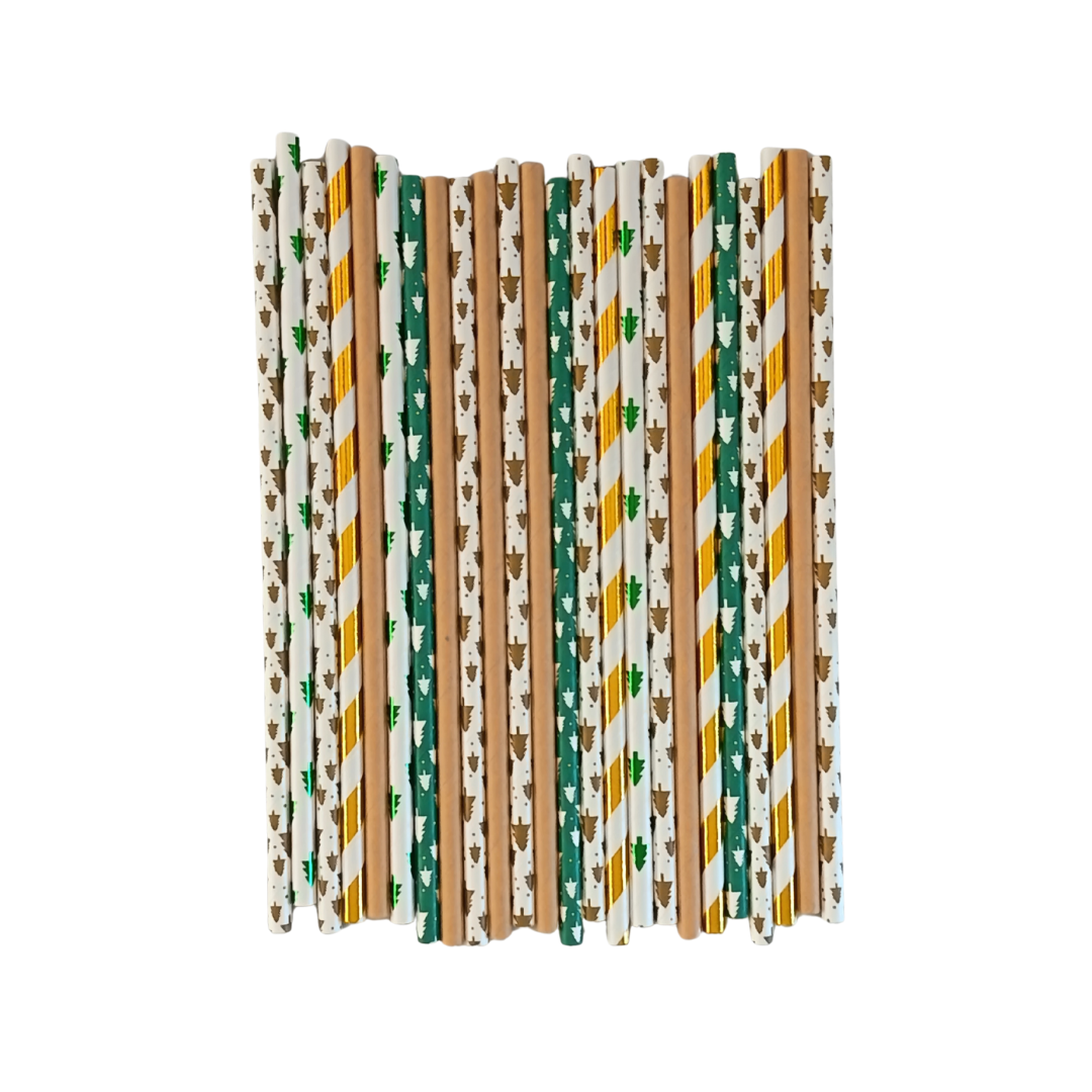 Christmas Paper Straws (Select your Design)