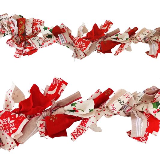 Strip Fabric Christmas Garland