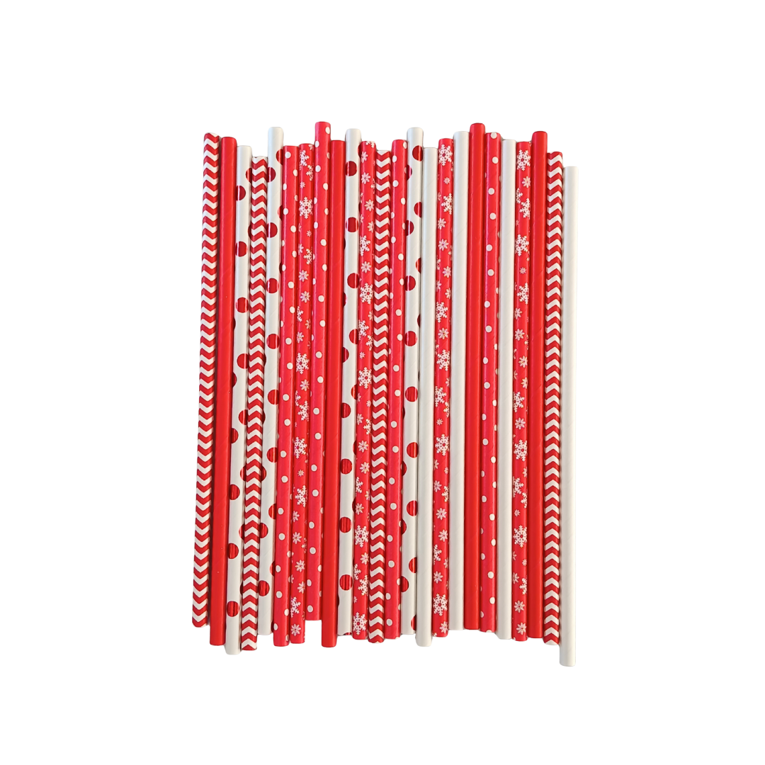 Christmas Paper Straws (Select your Design)