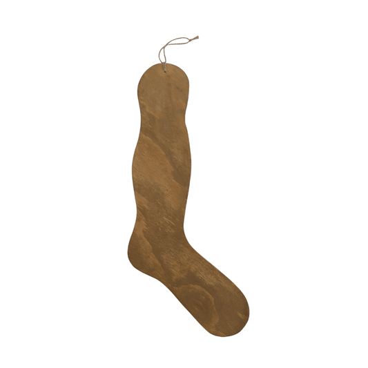 Grey Star Wooden Stocking Hanging Decor