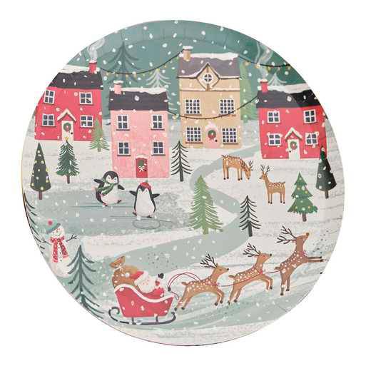 Christmas Scene Plates
