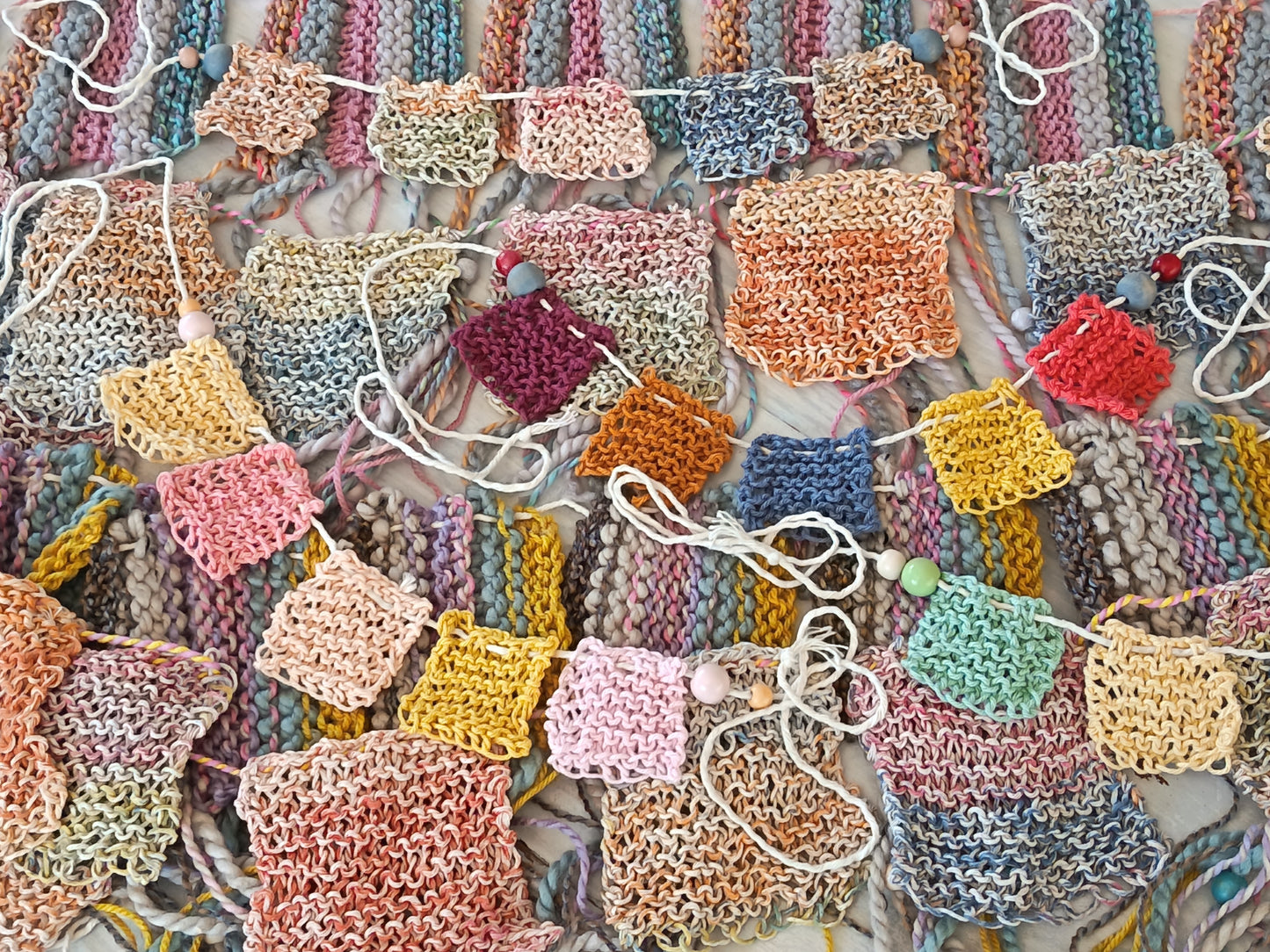 Mini Rustic Hand-Knitted Bunting
