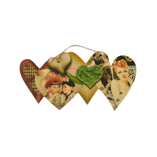 Retro-Style Hanging Heart Decor