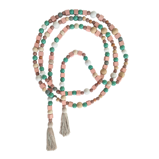 Beachy Wooden Bead Garland