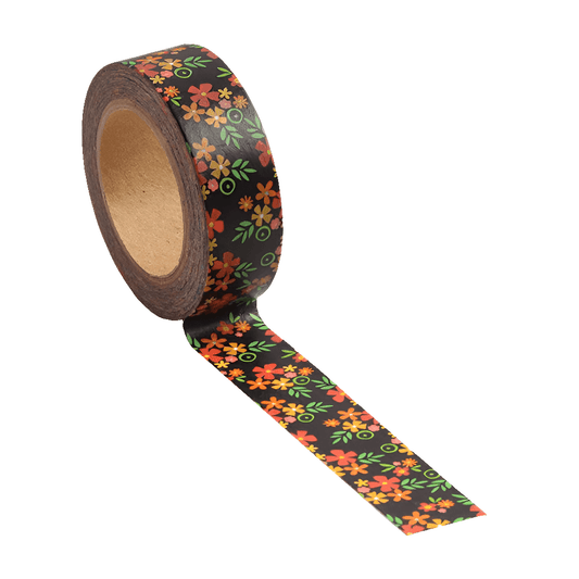 Black_With_Tiny_Flowers Washi Tape