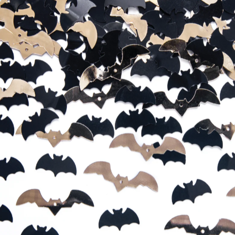 Black and Gold Bat Confetti