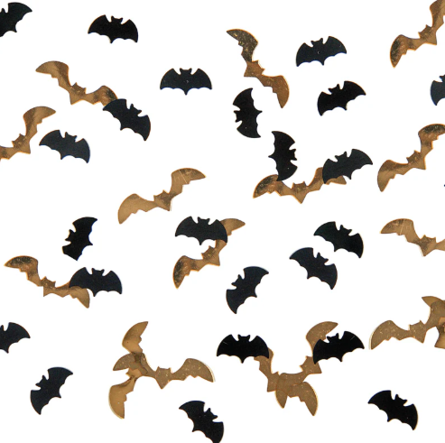 Black and Gold Bat Confetti