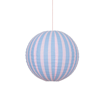 Blue Striped Paper Lantern