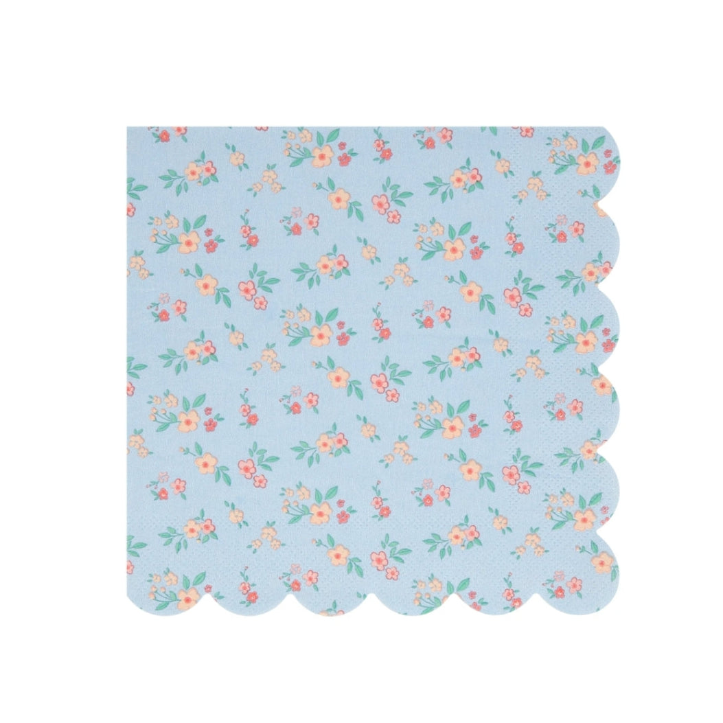 Blue Vintage Ditsy Floral Napkins
