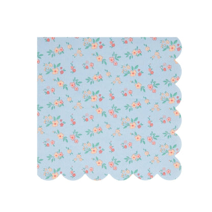 Blue Vintage Ditsy Floral Napkins