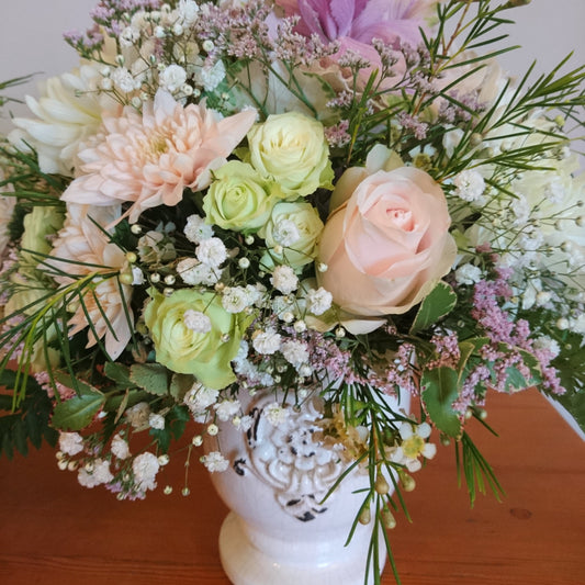 Florentine vase with flowers