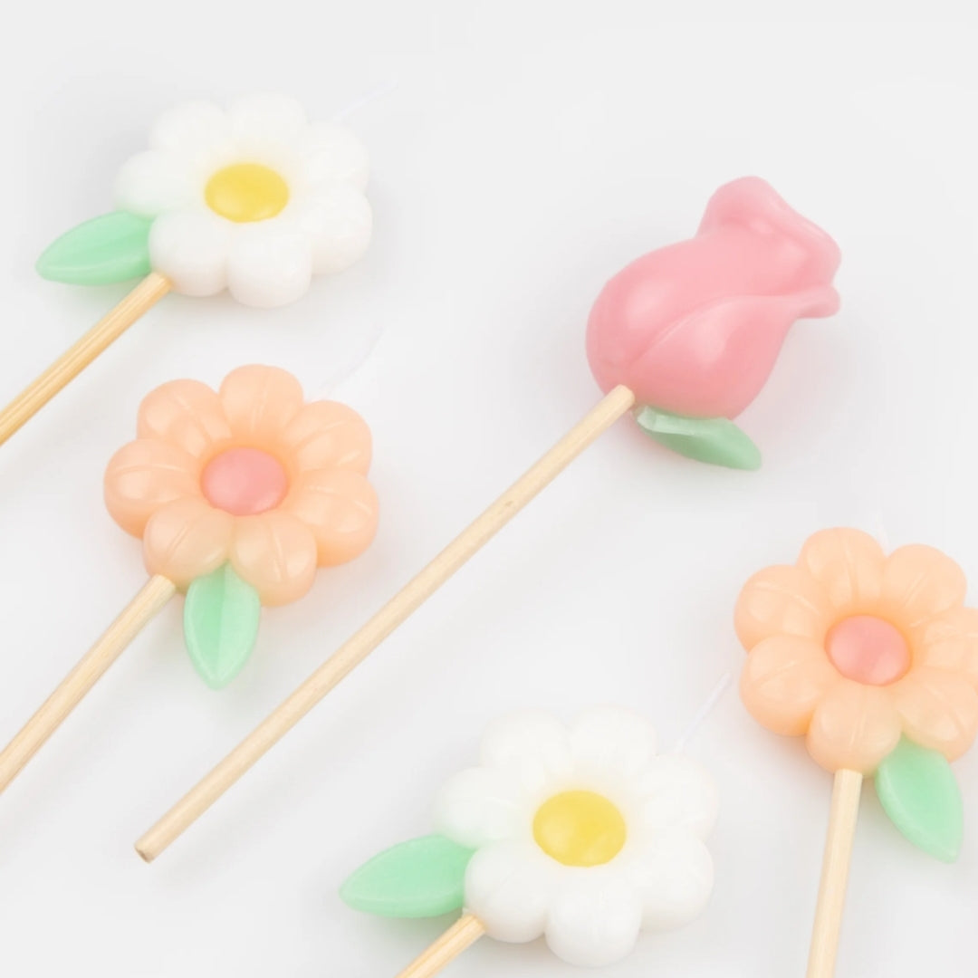 Flower Garden Birthday Candles 