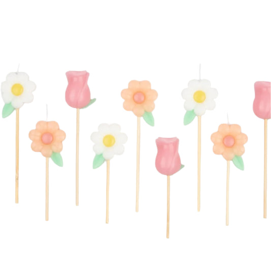 Flower Garden Birthday Candles