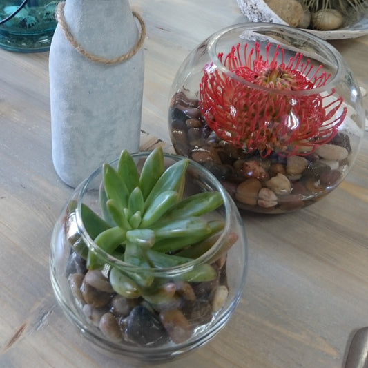 Glass Bubble Bowl On a table