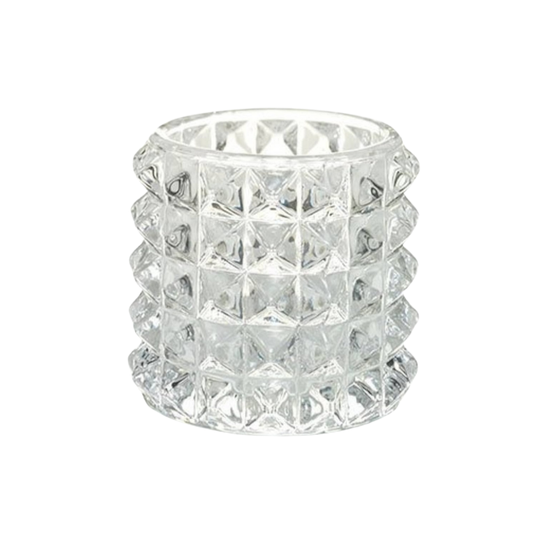 Glass Faceted Votive